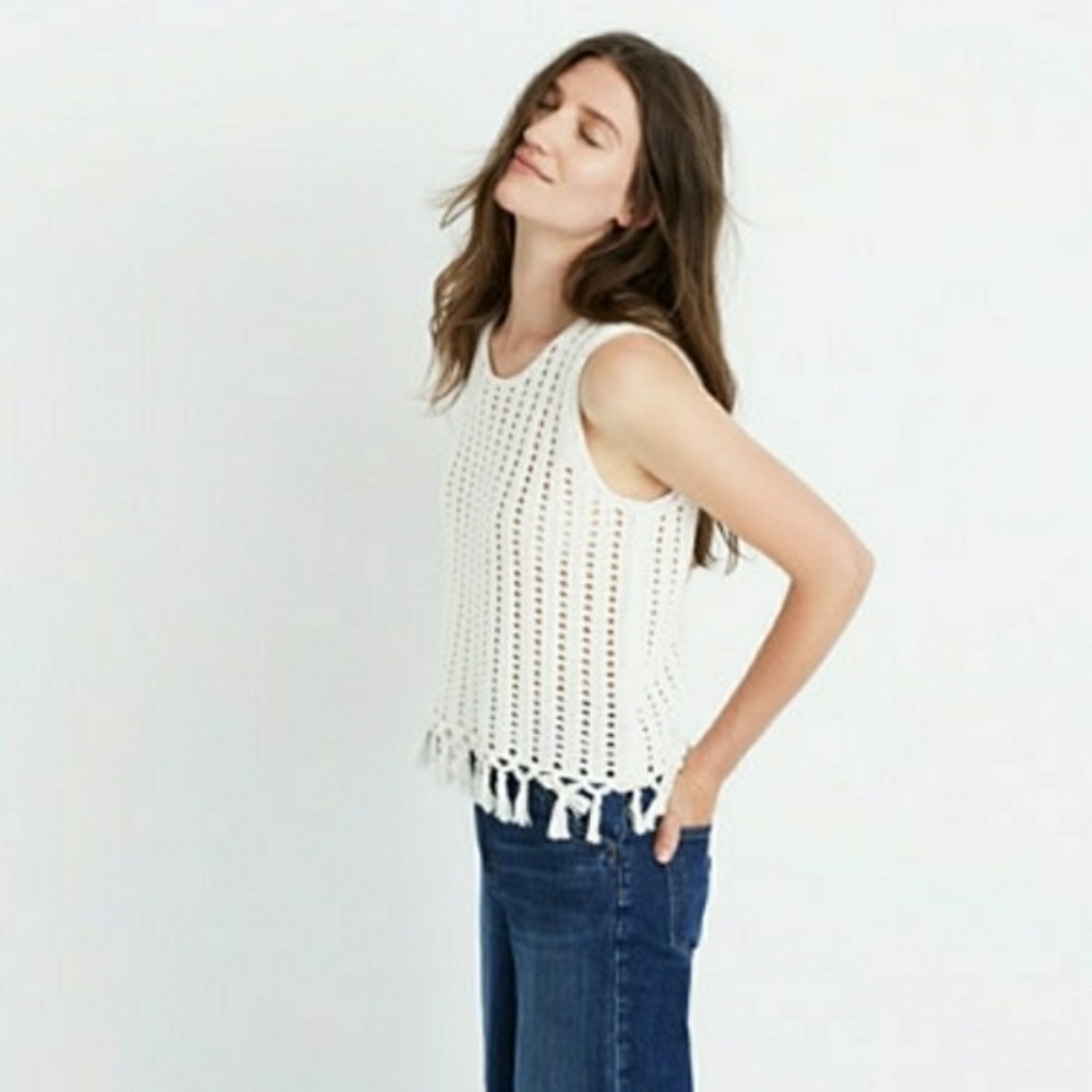 madewell fringe sweater tank